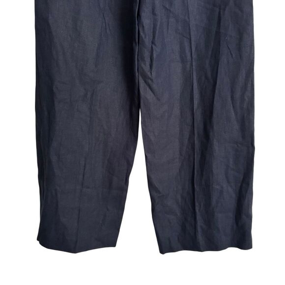 BODEN Westbourne Linen Pants 8R Navy Wide Leg - Picture 7 of 10